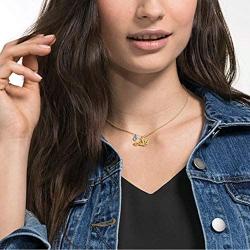 Ktveih Tweety Bird Pendant Necklace Women Sapphire Crystal Clavicle Necklace Girl Accessories Birthday Present