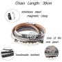 LOYALLOOK 2Pcs Leather Wrap Cuff Bracelet Women Multilayer Tree Wristband Bracelet Magnetic Buckle Boho Bracelet Bangle Jewelry for Mother Friends
