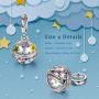 NINAQUEEN Bell Ball Bead Charms 925 Sterling Silver Charms Fit Pandora Bracelets Star Dangle Charm for Bracelet Jewelry Gift for Teen Girls Kids Women Wife Daughter