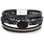 FANCY SHINY Leather Wrap Bracelet Boho Cuff Bracelets Crystal Bead Bracelet with Magnetic Clasp Jewelry Gifts for Women Teen Girls FANCY SHINY Leather Wrap Bracelet Boho Cuff Bracelets Crystal Bead Bracelet with Magnetic Clasp Jewelry Gifts for Women Teen Girls