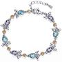 RONLLNA Bracelet for Women Birthstone Charm Eternal Love Crystal Jewelry for Women Girl