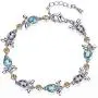 RONLLNA Bracelet for Women Birthstone Charm Eternal Love Crystal Jewelry for Women Girl