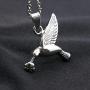 NEW Hummingbird Cremation Jewelry Love Bird URN Necklace Memorial Keepsake Pendant，Carved Locket Stainless Steel Keepsake Waterproof Memorial Pendant for Love,With Tool