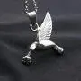 NEW Hummingbird Cremation Jewelry Love Bird URN Necklace Memorial Keepsake Pendant，Carved Locket Stainless Steel Keepsake Waterproof Memorial Pendant for Love,With Tool