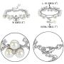 EVER FAITH Austrian Crystal CZ Simulated Pearl Victorian Style Necklace Earrings Bracelet Set Clear