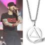 UNISEX Stainless Steel AA Symbol Alcoholics Anonymous Pendant Necklace Jewelry Gifts