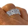 US Jewels Mens 0.925 Sterling Silver Irish Celtic Endless or Love Knot Ring Band
