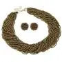 Fashion Multilayer Seed Bead Chain Choker Collar Necklace Earrings Set Cluster Strand Handmade Bib Statement Necklace Fashion Multilayer Seed Bead Chain Choker Collar Necklace Earrings Set Cluster Strand Handmade Bib Statement Necklace