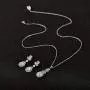 SWEETV Teardrop Wedding Bridal Jewelry Sets for Bridesmaids, Brides, Crystal Necklace Earrings Set for Women, Cubic Zirconia Wedding Prom Costume Jewelry Gifts SWEETV Teardrop Wedding Bridal Jewelry Sets for Bridesmaids, Brides, Crystal Necklace Earrings Set for Women, Cubic Zirconia Wedding Prom Costume Jewelry Gifts