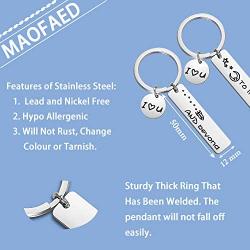 MAOFAED Couples Keychains I Love You to Infinity and Beyond Boyfriend Girlfriend Gift BFF Daughter Son Gift