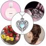 CHENGHONG Personalized Urn Necklaces for Ashes 925 Sterling Silver Moonstone Heart Necklace Pendant Memorial Cremation Jewelry Blue Heart Urn Keepsake Pendants for Women
