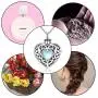 CHENGHONG Personalized Urn Necklaces for Ashes 925 Sterling Silver Moonstone Heart Necklace Pendant Memorial Cremation Jewelry Blue Heart Urn Keepsake Pendants for Women CHENGHONG Personalized Urn Necklaces for Ashes 925 Sterling Silver Moonstone Heart Necklace Pendant Memorial Cremation Jewelry Blue Heart Urn Keepsake Pendants for Women