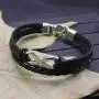 Double-Layered Handmade Braided Leather Wrap Bracelet Alloy Infinity Shaped Bracelets, 8.3'' Double-Layered Handmade Braided Leather Wrap Bracelet Alloy Infinity Shaped Bracelets, 8.3''