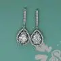 Scarlvambo Womens Fashion Cubic Zirconia Chandelier Teardrop Pierced Dangle Wedding Earrings Silver-Tone Scarlvambo Womens Fashion Cubic Zirconia Chandelier Teardrop Pierced Dangle Wedding Earrings Silver-Tone