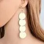 Delicate Filigree Dangle Long Disc Drop Hook Earrings for Women and Girls - Available in Silver and Gold Tones Delicate Filigree Dangle Long Disc Drop Hook Earrings for Women and Girls - Available in Silver and Gold Tones