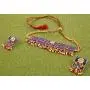 Touchstone Indian Bollywood Gorgeous Intricate Workmanship Mughal White Colorful Rhinestone Crystal Wedding Designer Jewelry Choker Necklace Set in Gold and Silver Tone for Women.
