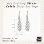 Amberta Women and Girls 925 Sterling Silver Earrings Celtic Design Amberta Women and Girls 925 Sterling Silver Earrings Celtic Design