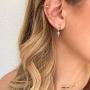 YANODA 14K Gold Plated Huggie Earrings Small Hoop Charm Spike Earrings with Cubic Zirconia Drop Dangle Geometric Cartilage Earrings Cute Ear Piercing Simple Dainty Gifts for Women