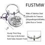 FUSTMW Fibromyalgia Awareness Keychain Gifts Fibromyalgia Awareness Ribbon You are Braved Than You Believe Fibromyalgia Inspiration Jewelry