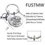 FUSTMW Fibromyalgia Awareness Keychain Gifts Fibromyalgia Awareness Ribbon You are Braved Than You Believe Fibromyalgia Inspiration Jewelry
