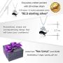 BLING BIJOUX Playful Black Whale with Water Splash Crystal Pendant Necklace for Women & Girls, Never Rust 925 Sterling Silver with Free Breathtaking Gift Box for a Special Moment of Love