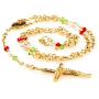 LIFETIME JEWELRY Rosary Necklace [ Colorful Prayer Beads ] 24K Real Gold Plated