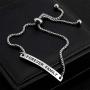 Forever Family Sentimental Message Faith Mantra Cuff Bangle Pretty Bracelet for Loved Ones