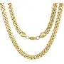 PY BLING 14K/18K Gold Plated Solid Curb Miami Cuban Link Chain Stainless Steel 4mm-8mm Diamond Cut Necklace or Bracelet for Men and Women 7-30 Inches PY BLING 14K/18K Gold Plated Solid Curb Miami Cuban Link Chain Stainless Steel 4mm-8mm Diamond Cut Necklace or Bracelet for Men and Women 7-30 Inches