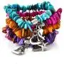 Shop LC Delivering Joy Set of 5 Multi Color Stretchable Wrap Shell Charm Stretch Bracelet Adjustable Fashion Women Jewelry