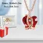 I Love You Jewelry with Ruby Red/Sapphire Blue Heart Birthstone Crystal, Rose Gold/Silver Tone Plating Pendant Valentines Day Necklaces for Women Wife Girls Girlfriend Gifts, 18+2