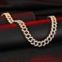 Bling Iced Out Diamond Cuban Link Chain Hip Hop Silver Gold Chunky Chains and Bracelets for Men Women 16 18 20 24 / 7 8 9 Inches