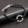 TEAMER Adjustable Wax Cord Bracelet Message Soccer Sports Circle Charm Jewelry for Teens Girls Best Gifts