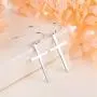 S925 Sterling Silver Jewelry Classic Cross Hoop Dangle Stud Earrings S925 Sterling Silver Jewelry Classic Cross Hoop Dangle Stud Earrings