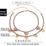 Ckecharfa Layered Crystal Pendant Necklace Gold Butterfly Choker Necklaces Sparkly Party Adjustable Jewelry Accessories for Women and Girls