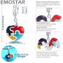 EMOSTAR Valentines Day Charms, Lipstick Red Lips Charms, I Love You and Autism Awareness Pendant, 925 Sterling Silver Heart Love Four-Leaf Clover Beads, Gifts for Family Christmas fits DIY Bracelet
