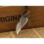 Injoy Jewelry Leather Pendant Necklace Vintage Angel Wing Cross Pendant Leather Cord Necklace Adjustable
