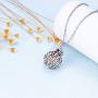 Vintage Hollow Flower Urn Necklace for Ashes Forever in My Heart Memorial Locket Pendant Jar Keepsake Cremation Jewelry