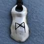 Norse Viking Jewelry Mannaz M Mankind Knowledge Manifests True Self Element Air Elder Futhark Rune Runic Protection Amulet Silver Pewter Mens Pendant Necklace Charm For men W adjustable Cord