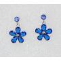 Faship Gorgeous CZ Crystal Floral Necklace Earrings Set