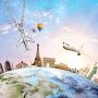 FUSTYLE Airplane Necklace Aircraft Pendant Flight Attendant Jewelry Pilot Gifts for Aviation Traveler (Silver)