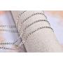 NYC Sterling Chain Necklace 3MM Sterling Silver .925 Curb Link For Men And Women, Made In Italy