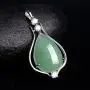 iSTONE 925 Sterling Silver Natural Crytral for Womens Pendant Necklace, Gemstone Birthstone with 18'' Silver Chain Ladies iSTONE 925 Sterling Silver Natural Crytral for Womens Pendant Necklace, Gemstone Birthstone with 18'' Silver Chain Ladies