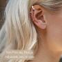 ChicSilver 925 Sterling Silver Ear Cuff Non Piercing Clip on Cartilage Earrings for Women Teengirls (with Gift Box)