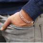 Verona Jewelers Mens Italian Sterling Silver Solid Figaro Link Chain Bracelet 10MM, 7.5MM, 6.8MM .- 925 Figaro Bracelet, Mens Sterling Silver Italian Link Bracelet