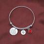 KUIYAI You are Braver Than You Believe Awareness Bracelet with Birthstone Inspirational Jewelry Gifts for Women Girls