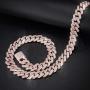 PY BLING Hip Hop Mens Full Iced Out 15mm 18K Gold/White Rose Gold Plated CZ Miami Cuban Link Chain Choker 18''-24'' Necklace or 8.5'' Bracelet