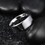 King Will 4mm/6mm/8mm Stainless Steel Ring Polished Plain Beveled Edge Wedding Band Laser Etched I Love You