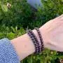 Adabele Natural 7'' 7.5 inch Stretchy Gemstone Bracelet Chakra Gems Stone 6mm (0.24 Inch) Bead Healing Crystal Quartz Jewelry Women Men Girls Gifts