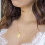 ZLXPRO Virgin Mary Necklace Blessed Mother Gold Pendant Christening Jewelry Sterling Silver Catholic Gift for Women Mom Sister