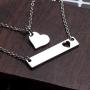 Fanery Sue Personalized Custom Engraved Name 316L Stainless Steel Horizontal Bar Necklace